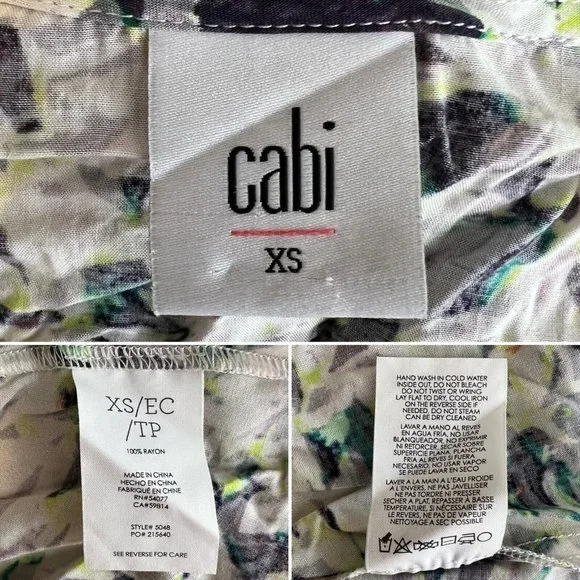 CAbi Margherita Dress Size XS Floral Midi Sundress Pockets Adjustable Strap 5048 - Picture 11 of 11